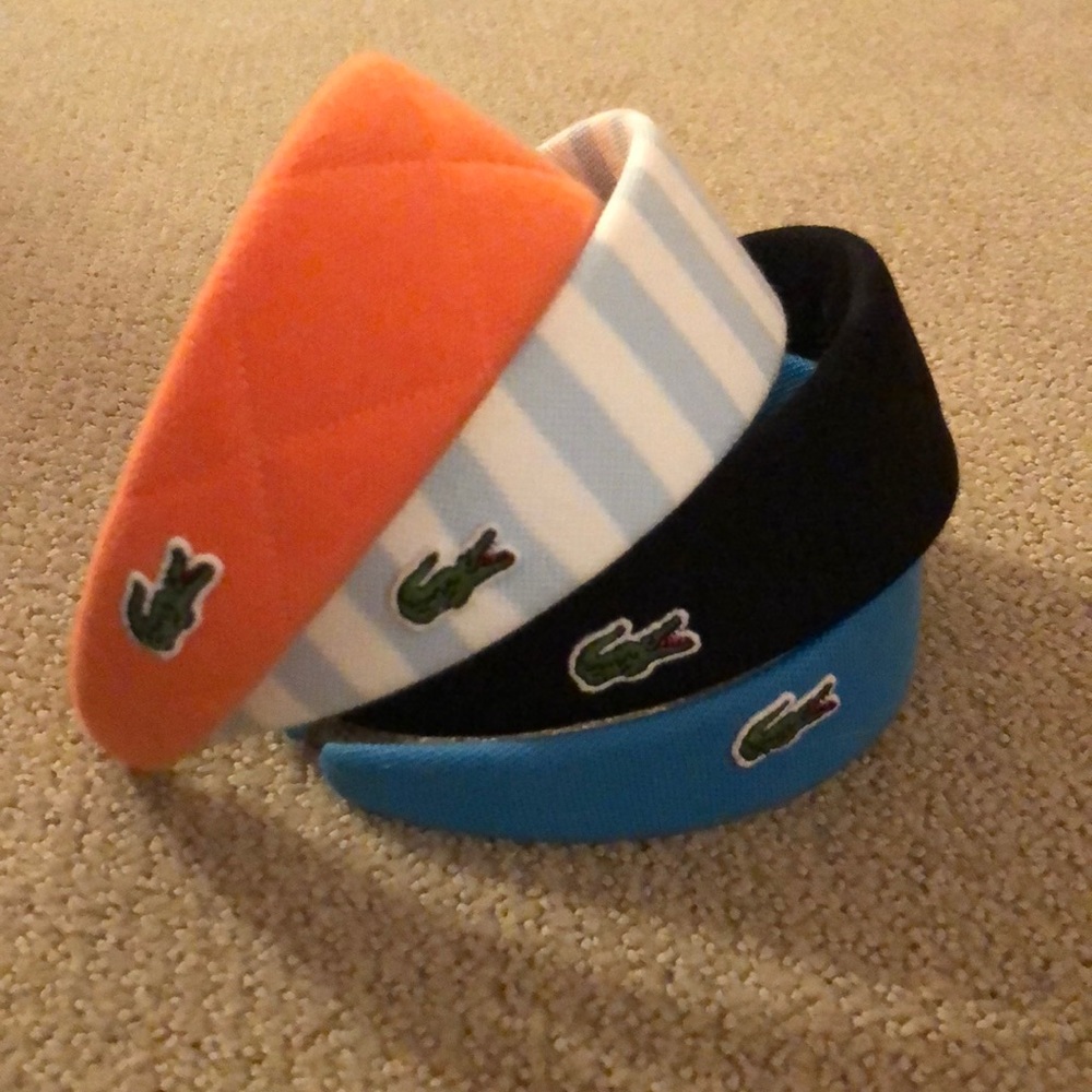 Assorted Lacoste headbands